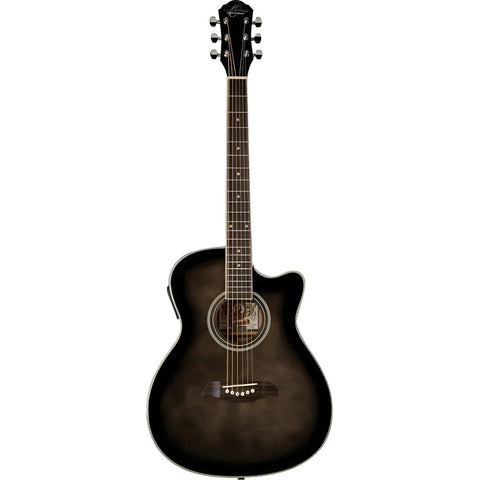 Guitarra Electroacústica Color Negro, Oscar Schmidt Oacef Diestro