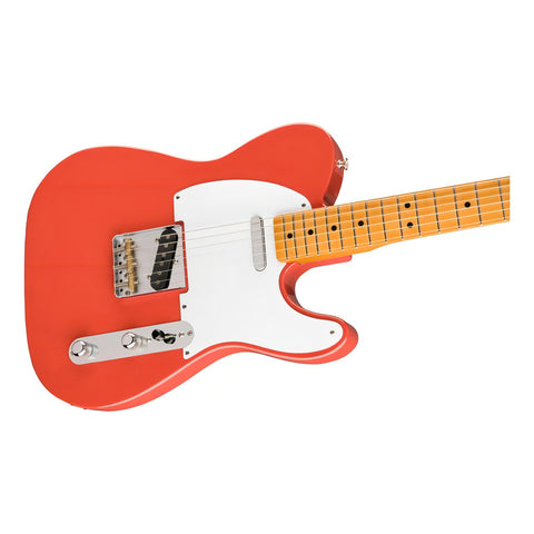 Guitarra Eléctrica Fender Vintera '50s Telecaster De Aliso Fiesta Red Brillante Con Diapasón De Arce