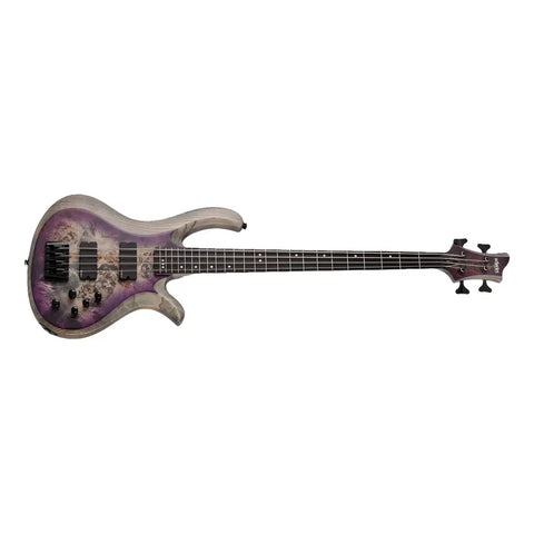 Bajo 4 Cuerdas Schecter Riot-4 Bass Aurora Burst Diestro Índigo 4