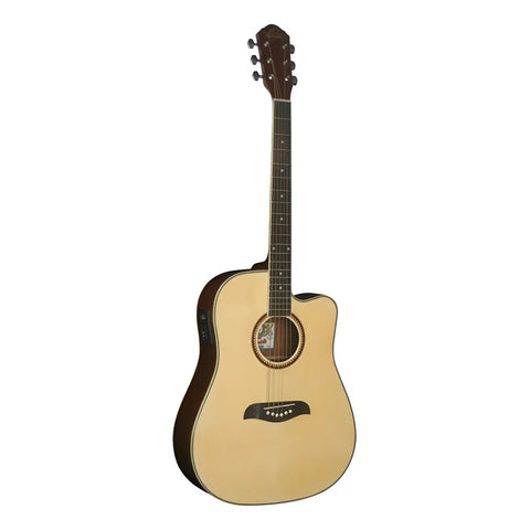 Guitarra Electroacústica Oscar Schmidt Og2ce Para Diestros Natural Brillante Diestro