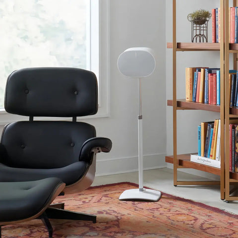 Soporte Ajustable Blanco Sanus Wsse3a1 Para Sonos Era 300 Con Gestión De Cables Y Altura