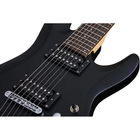 Guitarra Eléctrica Negro Satin 7 Cuerdas Schecter C7 Deluxe Diestro Gloss Black Palo De Rosa