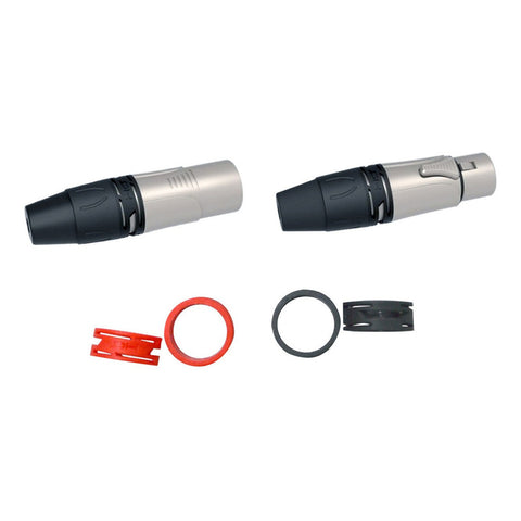 Conectores Xlr Canon 3 Polos Proel Dhfxmx3nk Hembra Macho Chapado En Oro