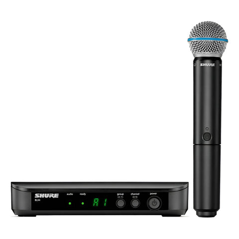 Sistema Inalambrico Microfono/mano Original Shure Blx24 B58 Negro