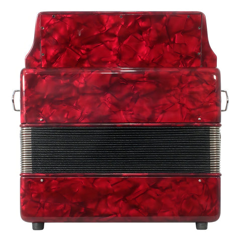 Acordeón Moretti Turin 31 Botones 12 Bajos Tono Sol Rojo