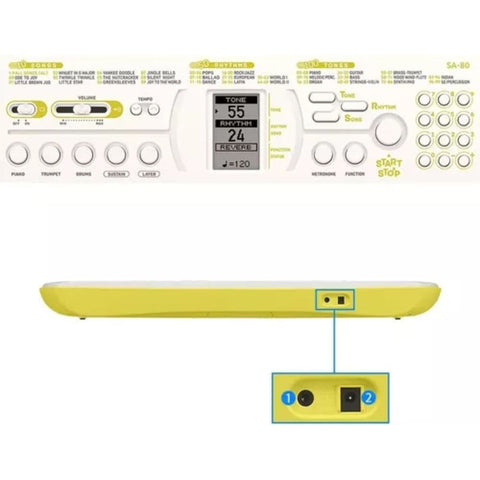 Teclado Mini Casio Castiotone Sa-80 Blanco