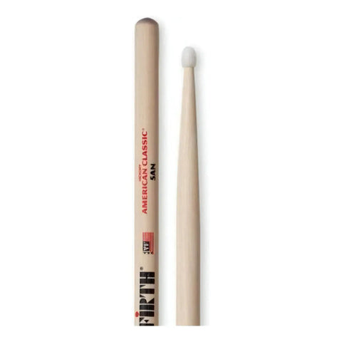 Jgo De Baquetas 5a Punta De Nylon Vic Firth 5an Color Madera