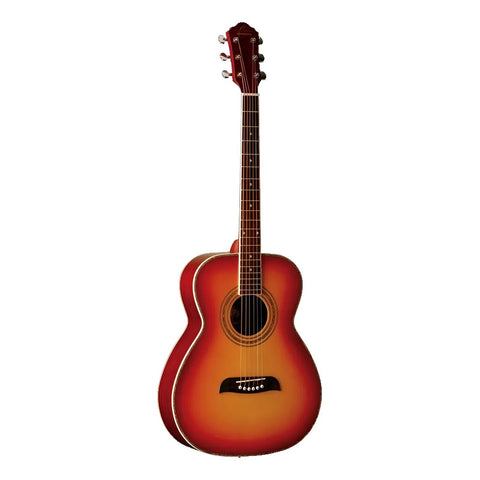 Guitarra Acústica Oscar Schmidt Of2 Diestro Cherry Sunburst 6 Cuerdas Metal