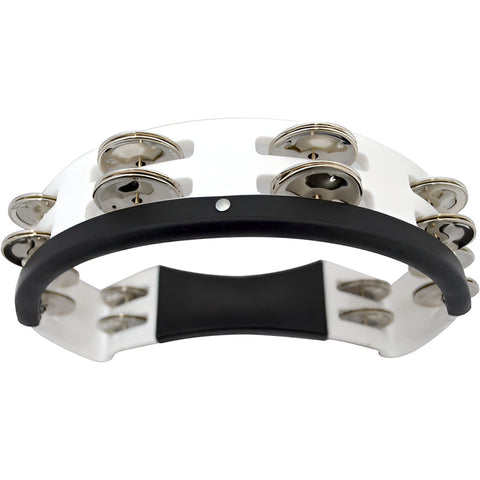 New Beat Pt-81n/p Whi Pandero De Mano Media Luna Color Blanco