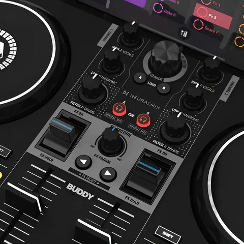 Controlador Compacto De 2 Decks Para Dj Reloop Buddy Negro