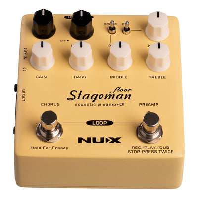 Pedal Para Acústica Nux Stageman Floor Preamp Di Efectos