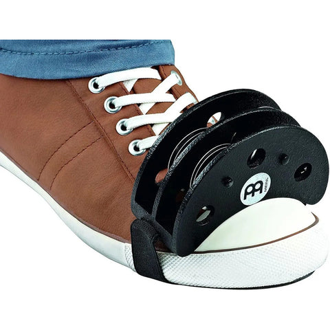 Meini Fjs2s-bk Pandereta De Pie Negro Foot Tambourine