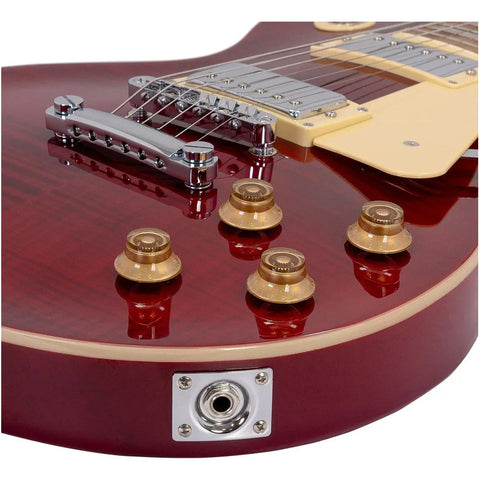 Guitarra Eléctrica Con Case Serie Unique Cosmos-wr Babilon Color Vino