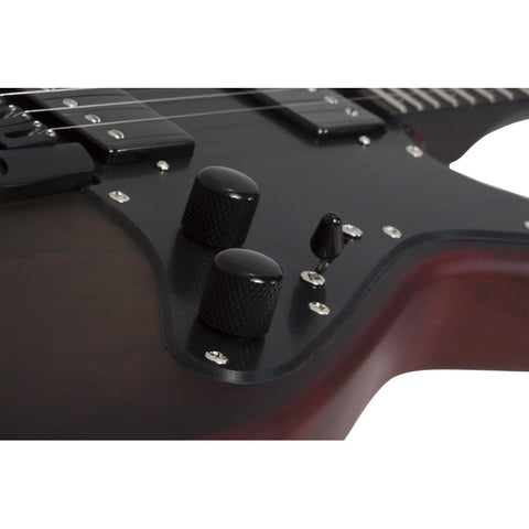 Guitarra Schecter Sun Valley Super Shredder Exotic Ht Zirico Diestro Bordó Ébano