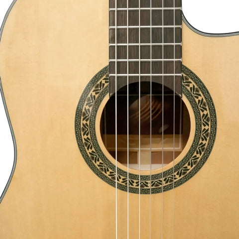 Guitarra Clásica Canto Delgado Tapa Abeto La Sevillana N-6c Natural