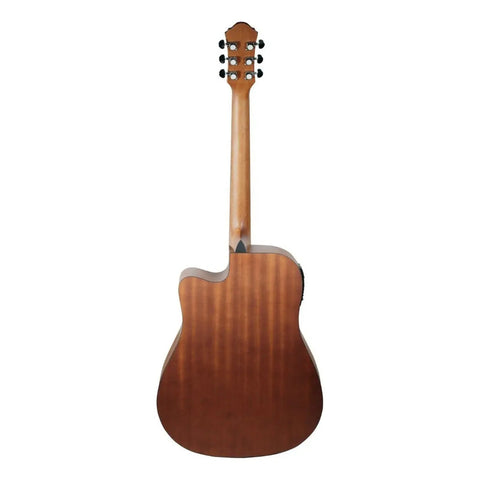 La Sevillana Tx-100ceq Ms Guitarra Electroacústica Texana Color Natural Orientación De La Mano Diestro Palo De Rosa