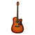Guitarra Electroacustica Flameado Oscar Schmidt Og2cef Fys Color Amarillo Flameado Sombreado Orientación De La Mano Derecha
