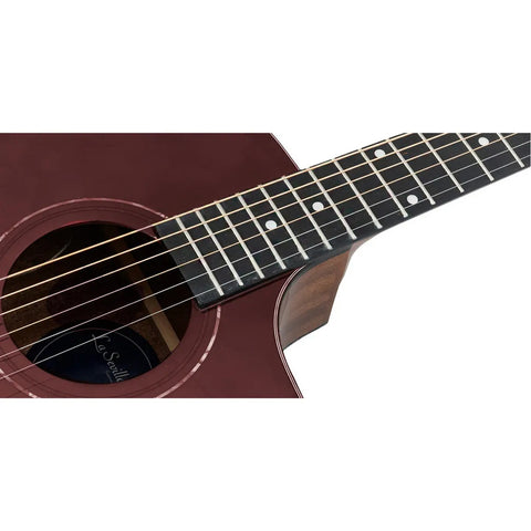 Guitarra Electroacústica La Sevillana Ga321ceq-wre Caoba Vino Tinto Diestro