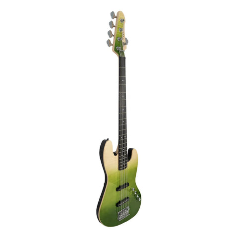 Bajo Eléctrico Mars Jb-5 Deluxe Activo  5 Cuerdas Green Diestro Verde