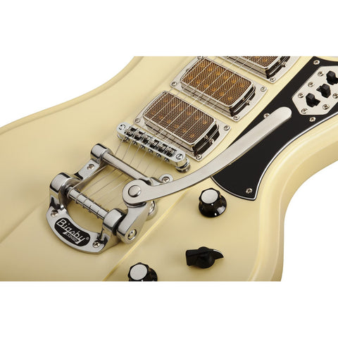 Guitarra Eléctrica Schectrer Ultra-iii Ivory Pearl Diestro Dorado Claro Pau Ferro