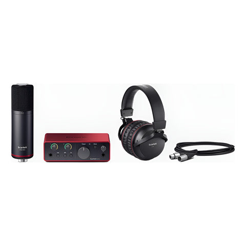 Pack Con Interfaz Focusrite Scarlett Solo Studio 4a Gen Rojo