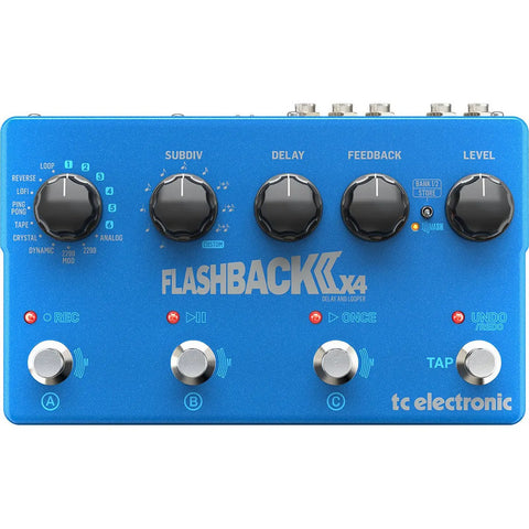Pedal P/guitarra Delay Tc Electronic Flashback 2 X4 Delay Azul