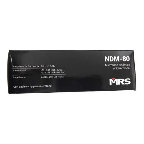 Microfono Dinamico Color Negro Morrison Mrs Ndm-80 Negro