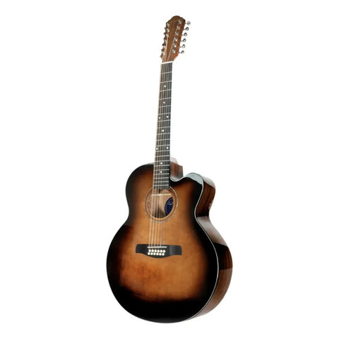 Guitarra 12 Cuerdas La Sevillana Ju-1200ceq Sombreado Trans Sombreado Transparente Diestro