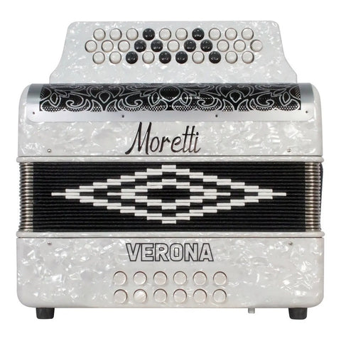 Acordeón Blanco De 31 Botones Tono Fa Moretti Verona Fbbeb