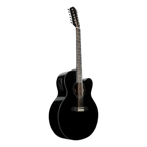 Guitarra 12 Cuerdas Electro La Sevillana Ju-1200ceq Negra Negro Diestro