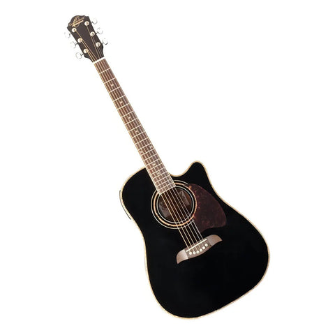 Guitarra Electroacústica Oscar Schmidt Og2ce 6 Cuerdas Black Brillante Dreadnought Diestro