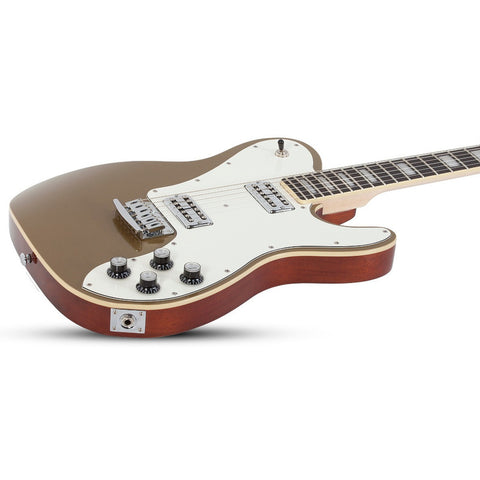 Guitarra Electrica Solida Gold Top Schecter Pt Fastback Gli Diestro Gold Top Ébano