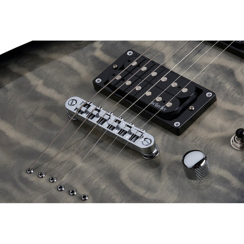 Guitarra Eléctrica Carbon Sombreado Schecter C6plus Chb Diestro Charcoal Burst Palo De Rosa