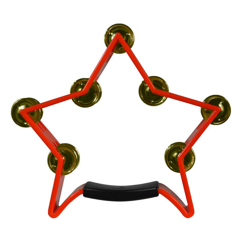 Pandero De Plástico Forma De Estrella Rojo New Beat Mx-5