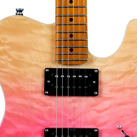 Guitarra Eléctrica Jet Guitars Jt450 Transparent Pink Diestro Maple