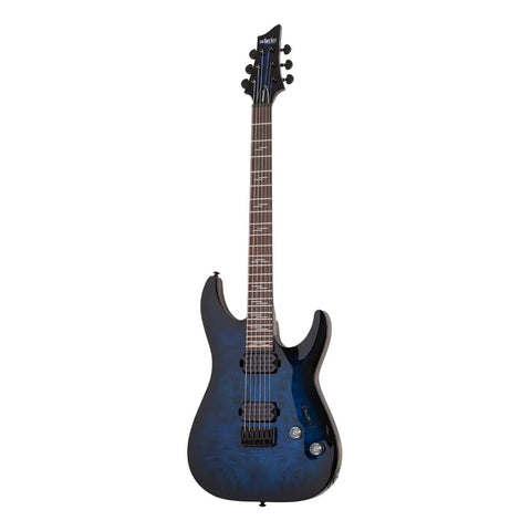 Guitarra Eléctrica See Thru Blue Burst Schecter Omen Elite-6 Diestro Azul Palo De Rosa