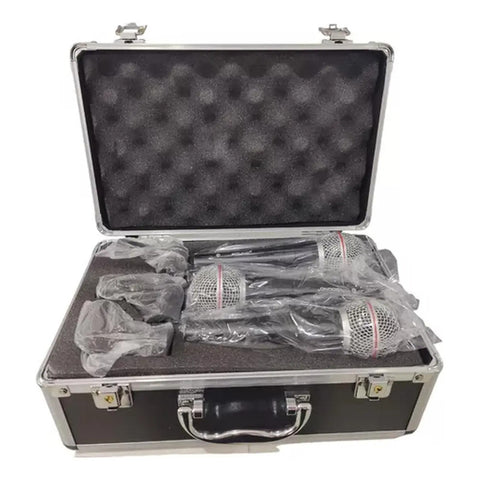 Set De 3 Micrófonos Prosound Pdm-30 Dinámicos Con Estuche Negro