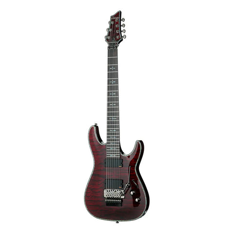 Guitarra Eléctrica Schecter Hellraiser C-7 Fr 7 Cuerdas Puente Floyd Rose Roja Diestro Rojo Palo De Rosa