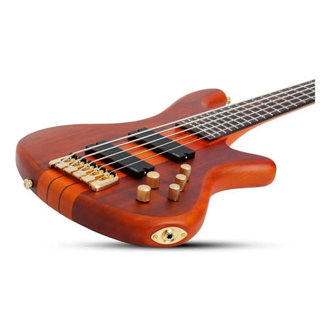 Bajo Eléctrico Schecter Stiletto Studio-5 5 Cuerdas Naranja Diestro Mate