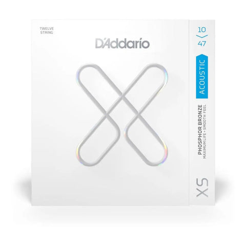 Encordado D'addario Xs Para Guitarra De 12 Cuerdas, Bronce 10-47