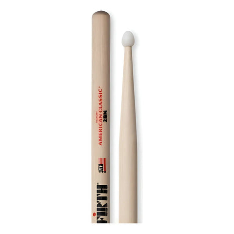 Baquetas 2b Con Punta De Nylon Largo 16 1/4in Vic Firth 2bn Natural 2b