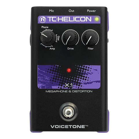 Pedal Tc Helicon Voicetone X1 Distorsión Para Voz Con Usb