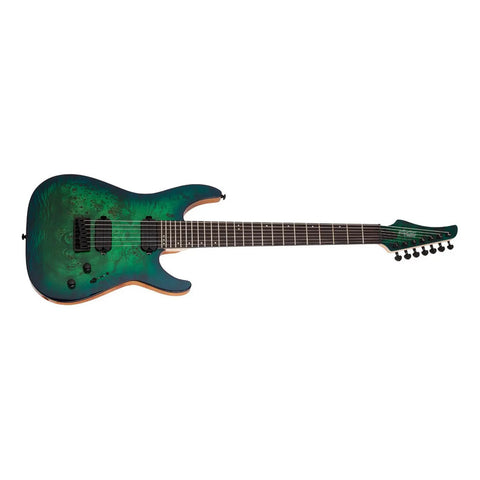Guitarra Eléctrica Schecter C-7 Pro Caoba Aqua Burst Diapasón Wengué Diestro