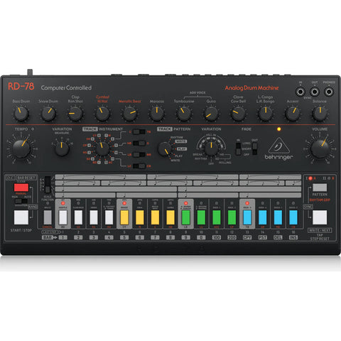 Caja De Ritmos Analógica Clásica Behringer Rd-78 Negro