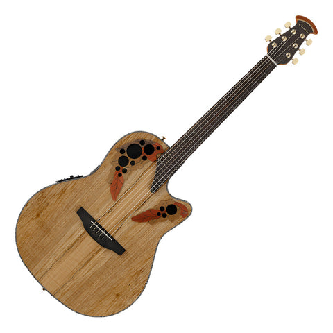 Guitarra Electroacústica Celebrity Elite Ovation Ce44p-sm-g Natural Spalted Maple Diestro Ovangkol