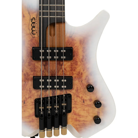 Bajo Eléctrico Headless 4 Cuerdas Mars White Burts Diestro White Burts