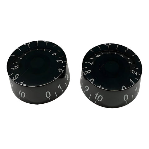 Botones Axlabs Black Speed Knobs White Font Negro