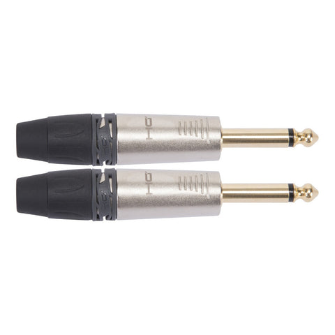 2 Conectores Jack Mono Profesionales 6.3 Mm Proel Dhj63mnk2