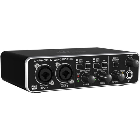 Interfaz Audio Usb Behringer U-phoria Umc202hd Color Negro