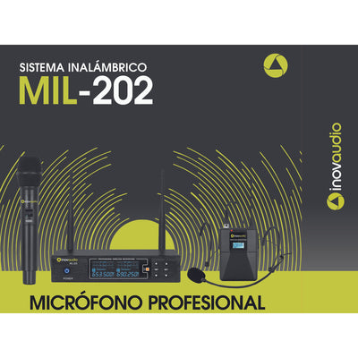 Micrófonos Inalámbricos De Diadema Y Mano Inovaudio Mil-202